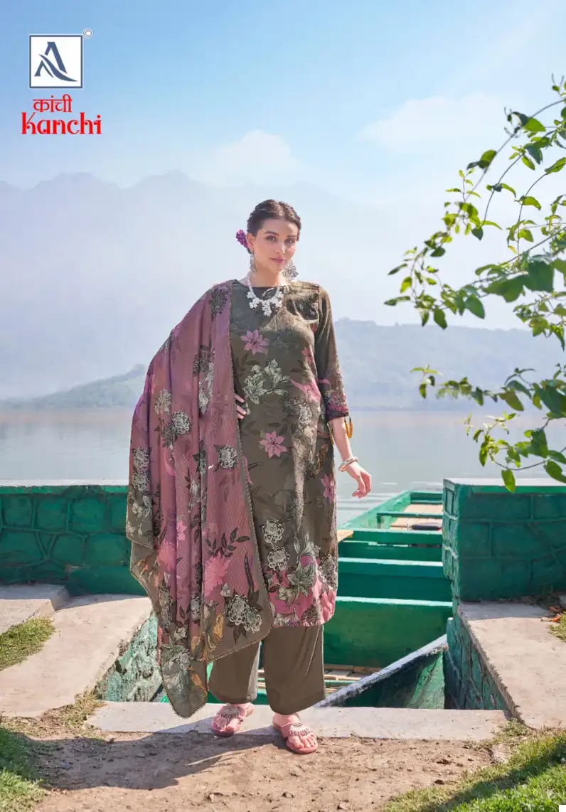 Alok Suits Kanchi Pashmina Wholesale Fancy Hand Work Winter Wear Salwar Suit Catalog — Wholesale Salwar Suits, Alok Suit wholesale from Surat - Gallery Image 2