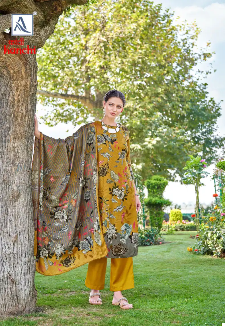 Alok Suits Kanchi Pashmina Wholesale Fancy Hand Work Winter Wear Salwar Suit Catalog — Wholesale Salwar Suits, Alok Suit wholesale from Surat - Gallery Image 3