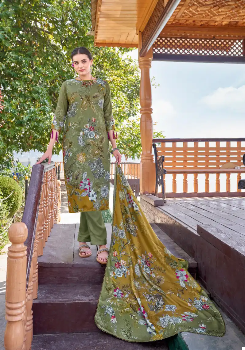 Alok Suits Kanchi Pashmina Wholesale Fancy Hand Work Winter Wear Salwar Suit Catalog — Wholesale Salwar Suits, Alok Suit wholesale from Surat - Gallery Image 6