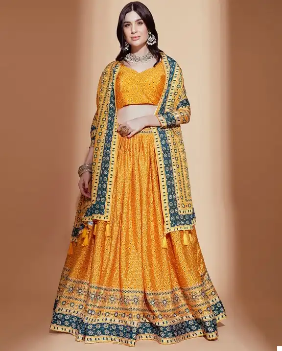 Aawiya Amora Vol 1 Chinon Wholesale Semi Stitched Lehenga Catalog — Wholesale Lehenga, MPA wholesale from Surat — view 1