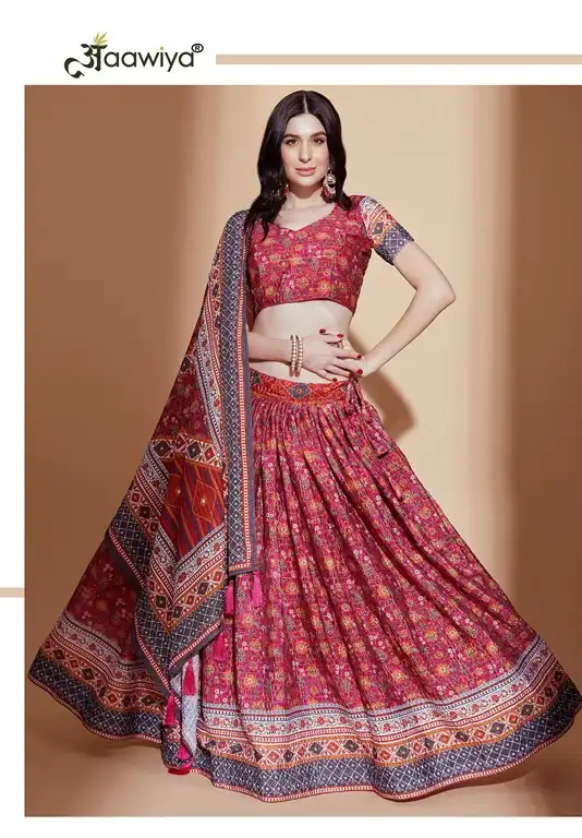 Aawiya Amora Vol 1 Chinon Wholesale Semi Stitched Lehenga Catalog — Wholesale Lehenga, MPA wholesale from Surat - Gallery Image 5