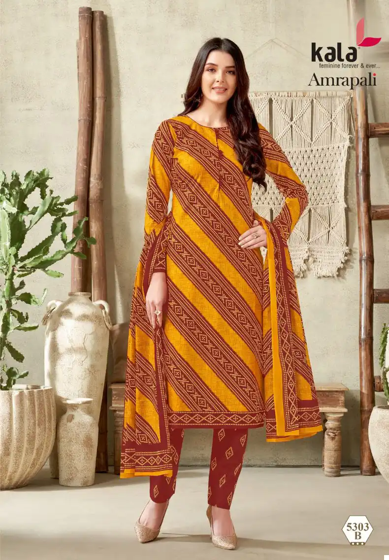 Kala Fashion Amrapali Vol 1 Pure Premium Cotton Wholesale Dress Material Catalog — Wholesale Salwar Suits, MPA wholesale from Surat — view 2