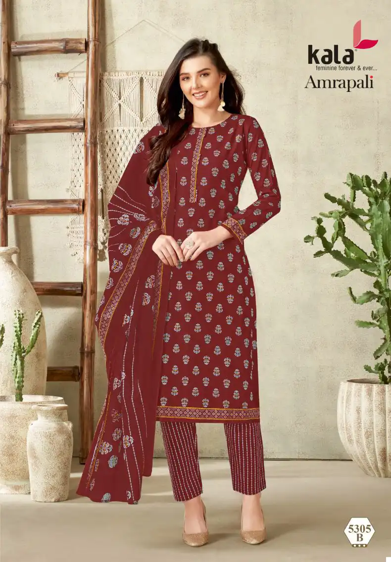 Kala Fashion Amrapali Vol 1 Pure Premium Cotton Wholesale Dress Material Catalog — Wholesale Salwar Suits, MPA wholesale from Surat — view 3