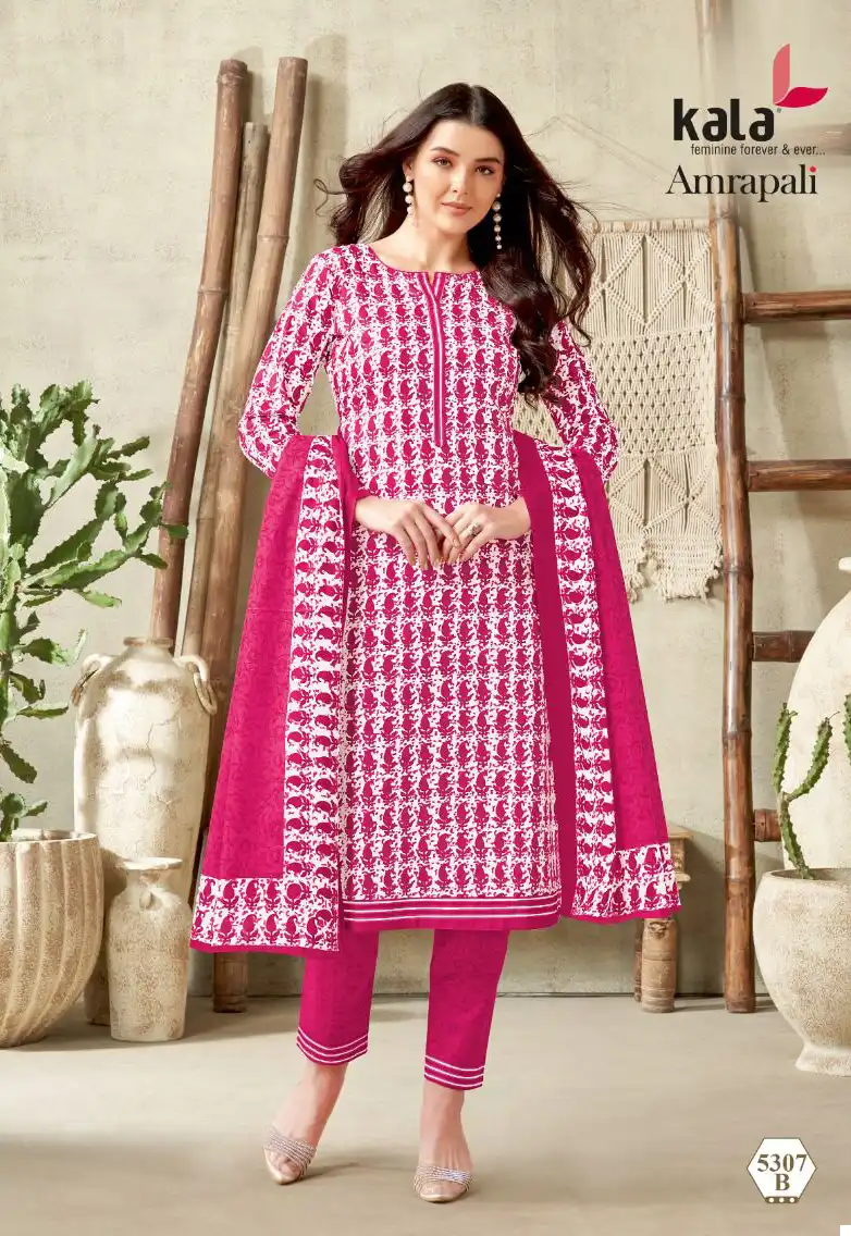 Kala Fashion Amrapali Vol 1 Pure Premium Cotton Wholesale Dress Material Catalog — Wholesale Salwar Suits, MPA wholesale from Surat — view 4