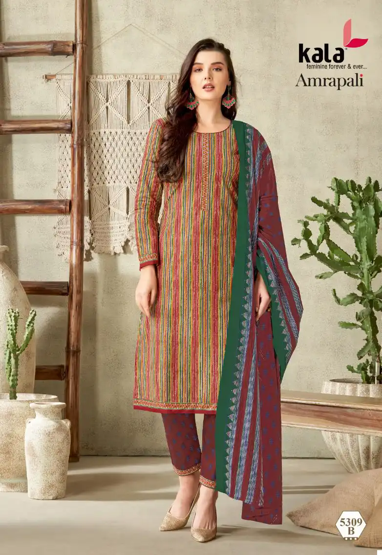 Kala Fashion Amrapali Vol 1 Pure Premium Cotton Wholesale Dress Material Catalog — Wholesale Salwar Suits, MPA wholesale from Surat — view 5