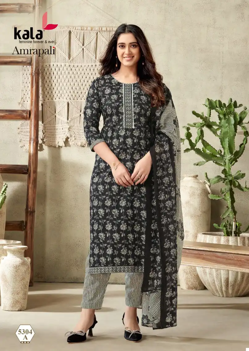 Kala Fashion Amrapali Vol 1 Pure Premium Cotton Wholesale Dress Material Catalog — Wholesale Salwar Suits, MPA wholesale from Surat — view 6
