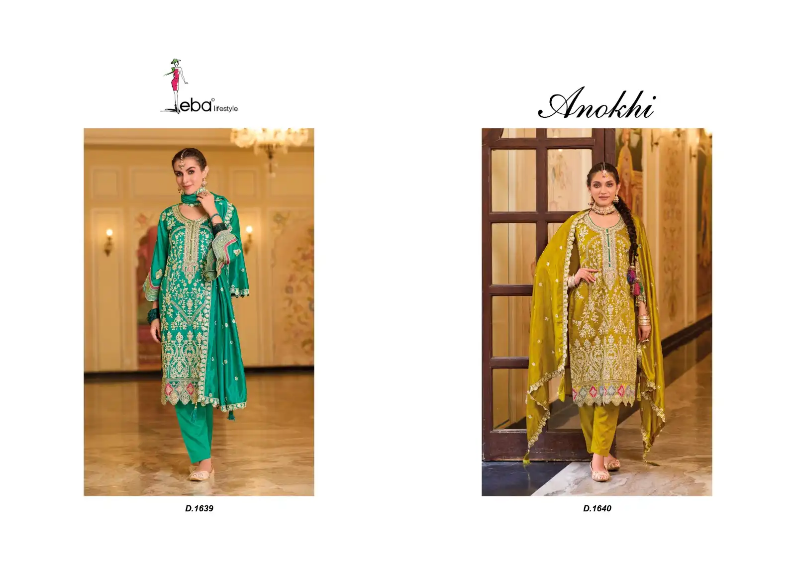 Eba Lifestyle Anokhi Premium Silk Wholesale Designer Suits Catalog — Wholesale Salwar Suits, Eba Lifestyle wholesale from Surat — view 3