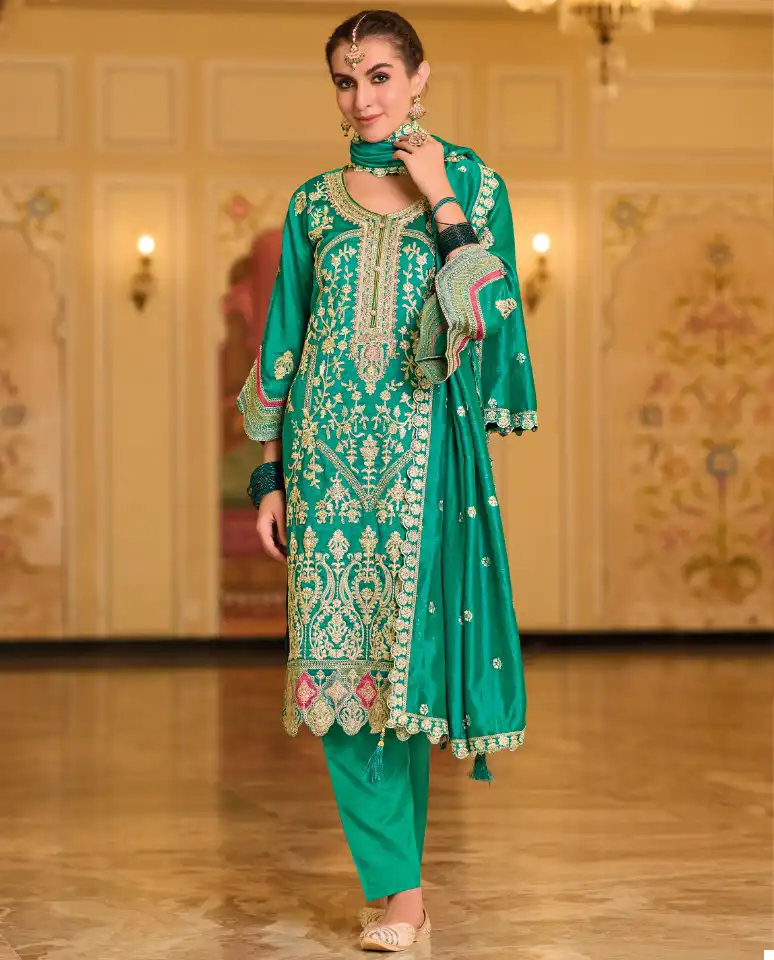 Eba Lifestyle Anokhi Premium Silk Wholesale Designer Suits Catalog — Wholesale Salwar Suits, Eba Lifestyle wholesale from Surat — view 1