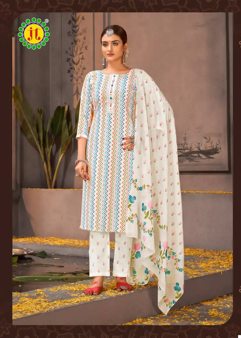 Jt Armani Vol 6 Cotton Wholesale Premium Work Salwar Suit Catalog — Wholesale Salwar Suits, MPA wholesale from Surat - Gallery Image 8