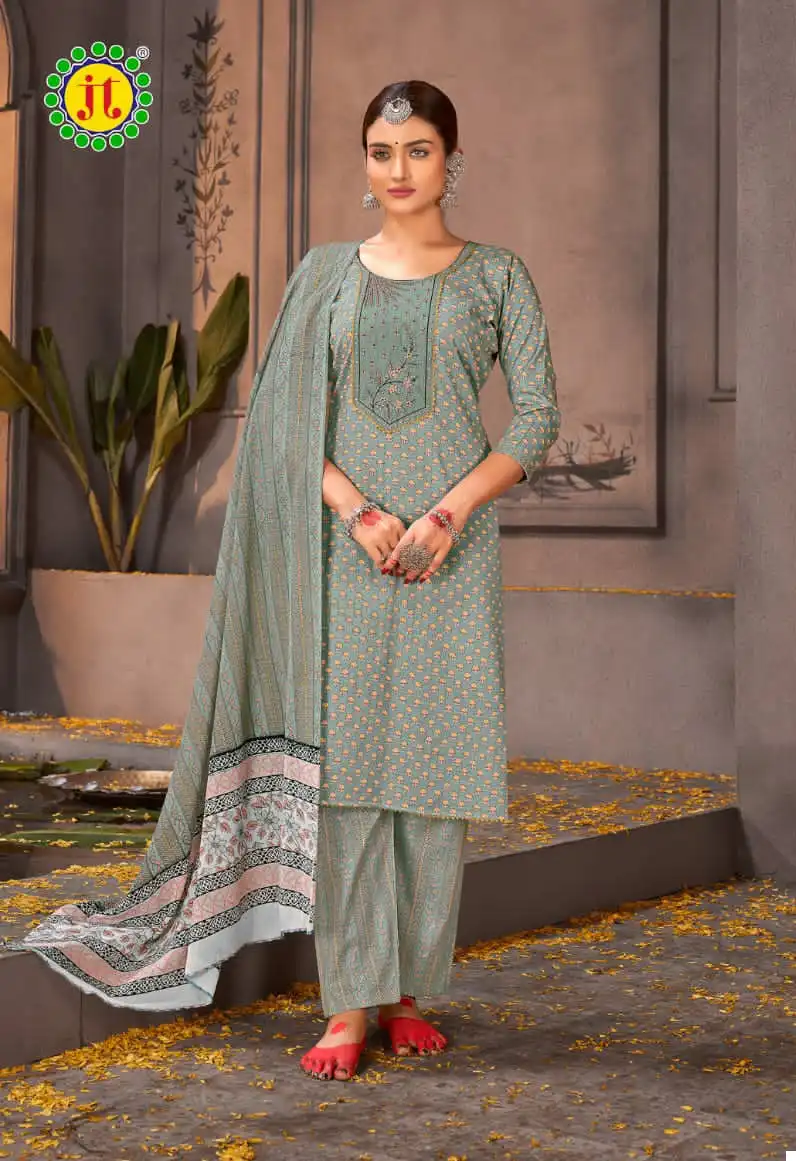Jt Armani Vol 6 Cotton Wholesale Premium Work Salwar Suit Catalog — Wholesale Salwar Suits, MPA wholesale from Surat - Gallery Image 10