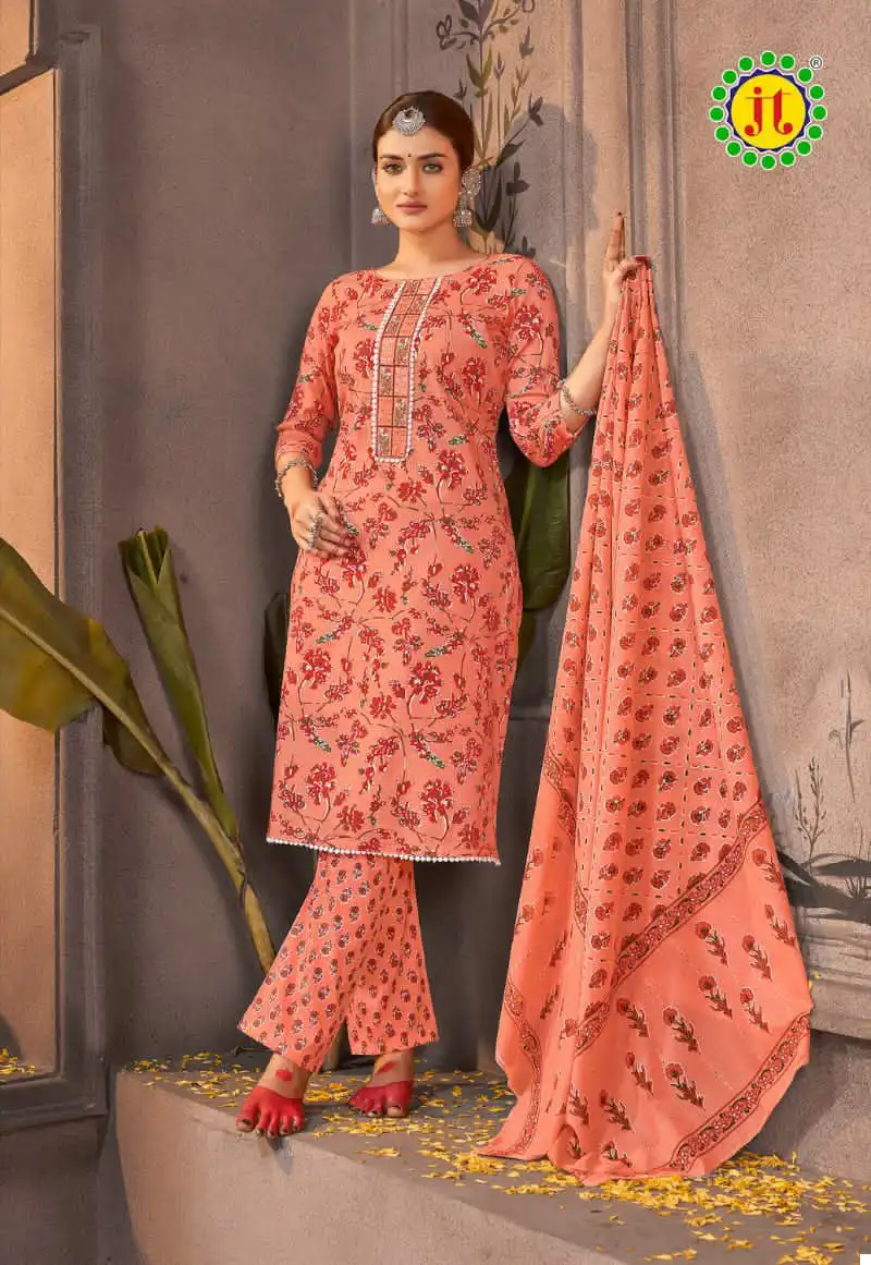 Jt Armani Vol 6 Cotton Wholesale Premium Work Salwar Suit Catalog — Wholesale Salwar Suits, MPA wholesale from Surat - Gallery Image 5