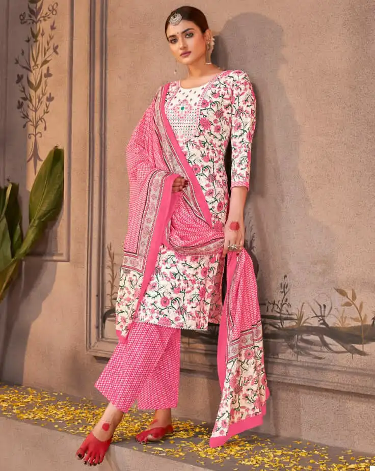 Jt Armani Vol 6 Cotton Wholesale Premium Work Salwar Suit Catalog — Wholesale Salwar Suits, MPA wholesale from Surat — view 1
