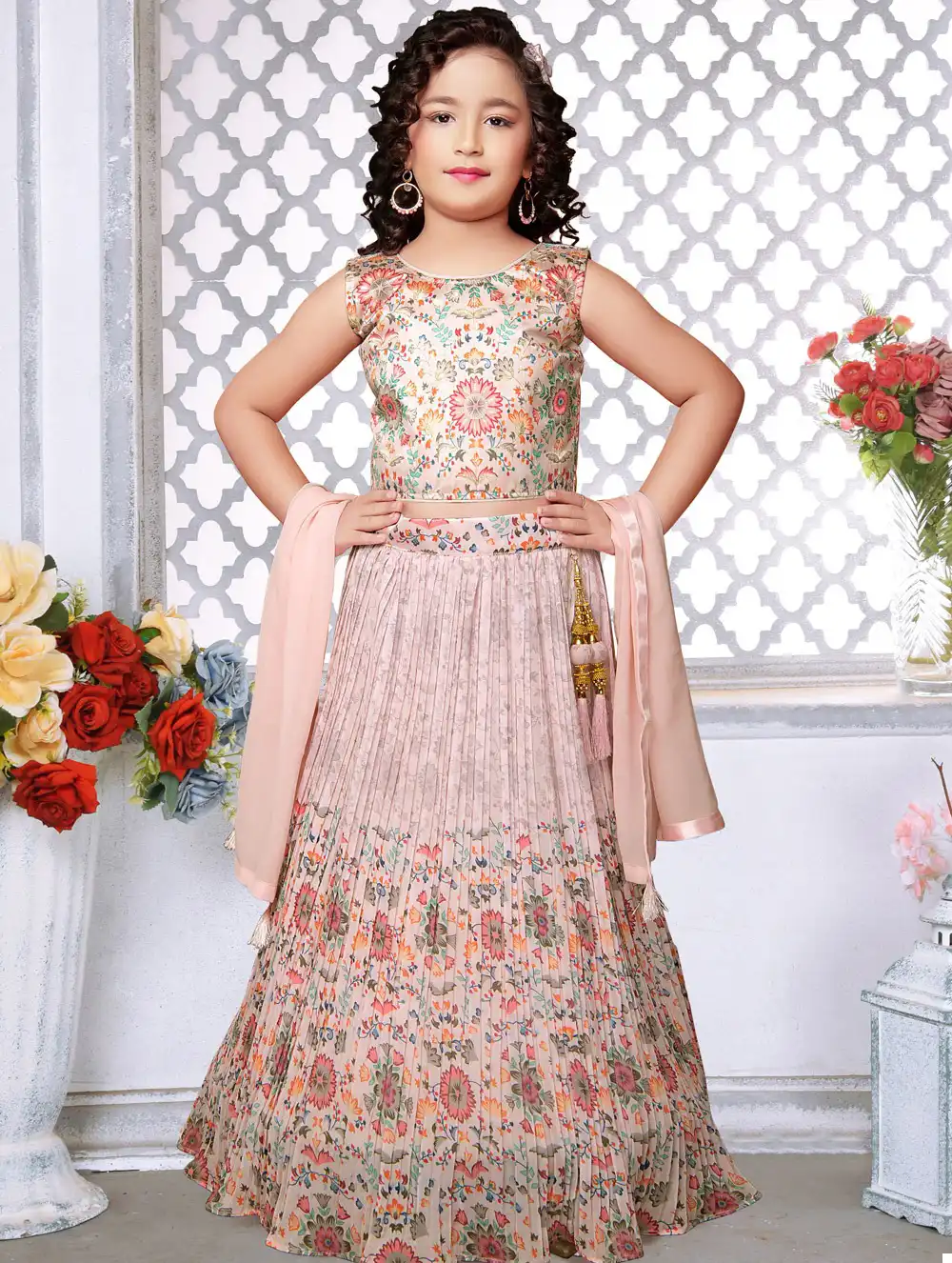 Alka Aaradhna Vol 42 Faux Georgette Wholesale Kidswear Lehenga Choli & Sharara Suit Catalog — Singles, MPA wholesale from Surat — view 1