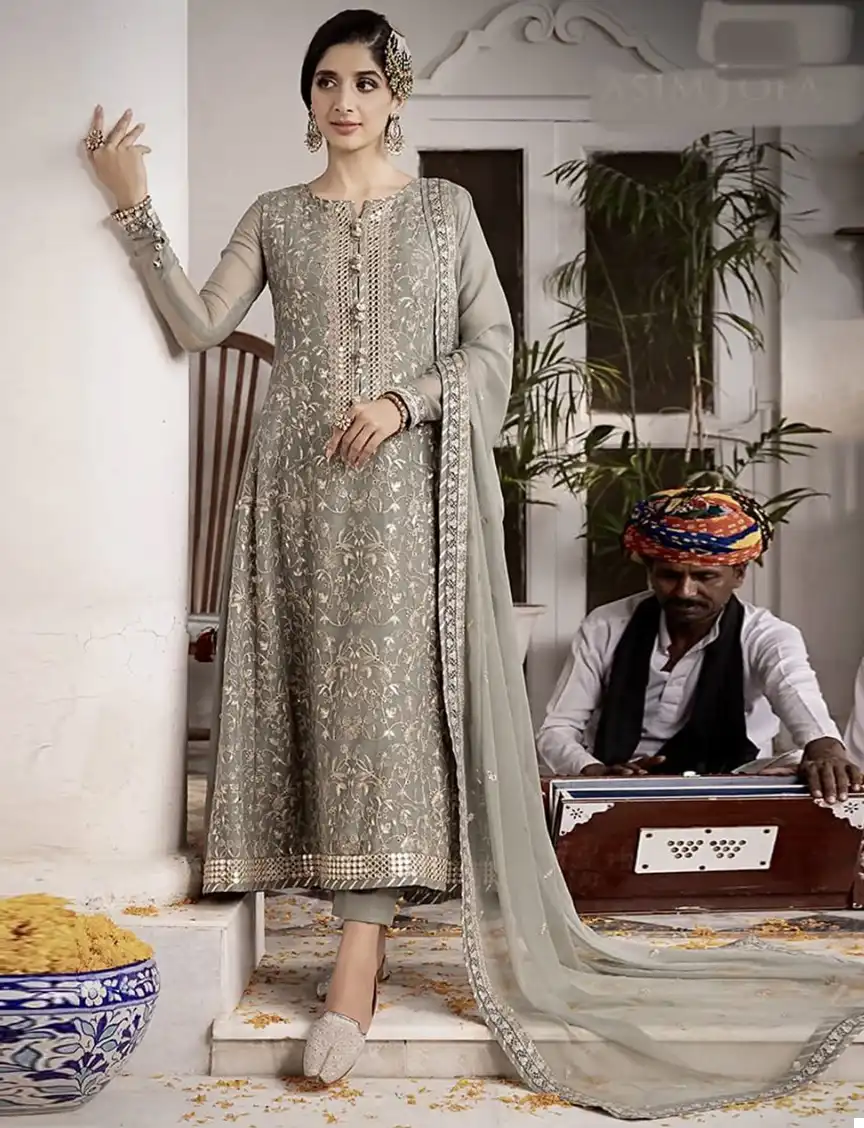 Anamsa 259 Heavy Pure Georgette Wholesale Pakistani Suit — Wholesale Salwar Suits, MPA wholesale from Surat — view 1