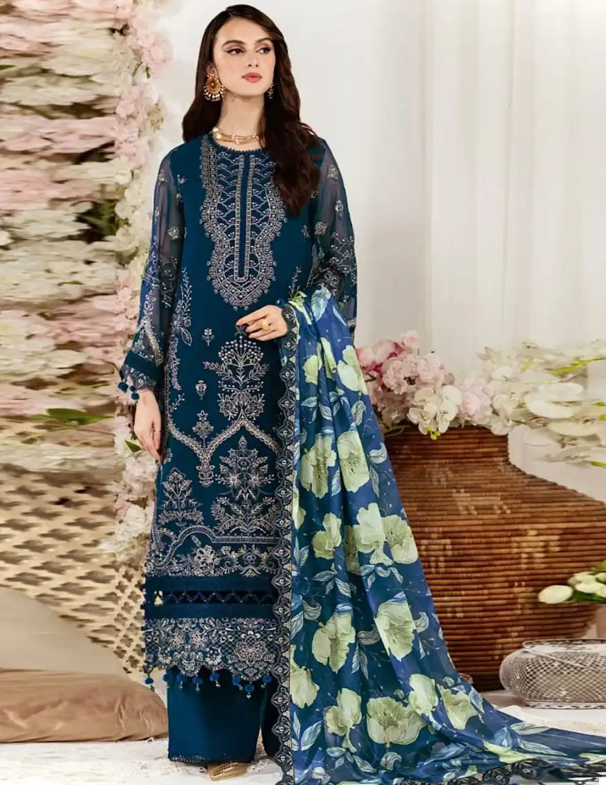 Anamsa 260 Heavy Pure Georgette Wholesale Pakistani Salwar Suit — Wholesale Salwar Suits, MPA wholesale from Surat — view 1