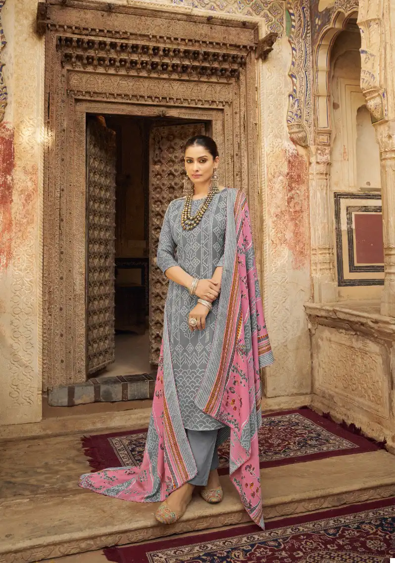 Radhika Fashion Bandhej Pashmina Wholesale Winter Wear Salwar Suit Catalog — Wholesale Salwar Suits, MPA wholesale from Surat - Gallery Image 2