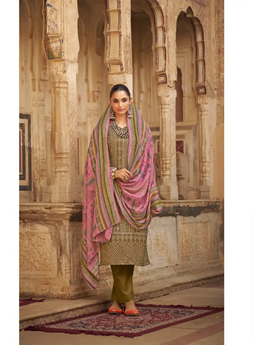 Radhika Fashion Bandhej Pashmina Wholesale Winter Wear Salwar Suit Catalog — Wholesale Salwar Suits, MPA wholesale from Surat - Gallery Image 5