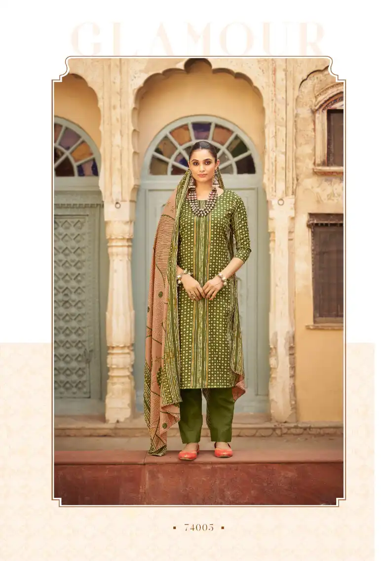 Radhika Fashion Bandhej Pashmina Wholesale Winter Wear Salwar Suit Catalog — Wholesale Salwar Suits, MPA wholesale from Surat - Gallery Image 6