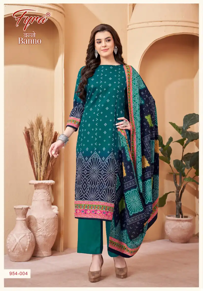 Fyra Banno Pashmina Spun Wholesale Salwar Suit Catalog — Wholesale Salwar Suits, MPA wholesale from Surat — view 5