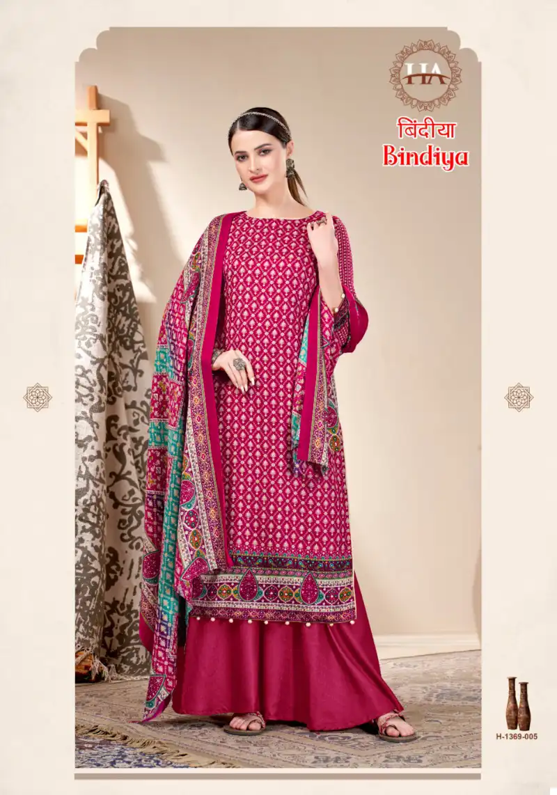 Harshit Bindiya Pashmina Wholesale Winter Wear Salwar Suit Catalog — Wholesale Salwar Suits, MPA wholesale from Surat - Gallery Image 5