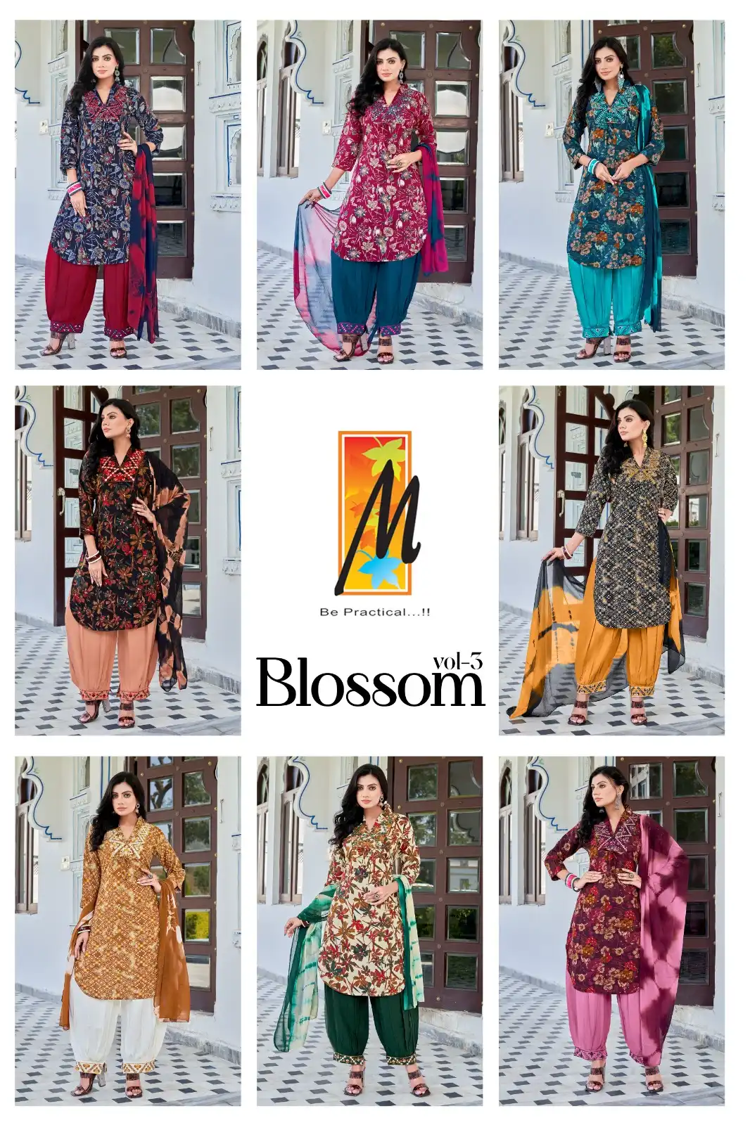Master Blossom Vol 3 Heavy Rayon Wholesale Readymade Suits Catalog — Wholesale Salwar Suits, MPA wholesale from Surat — view 9