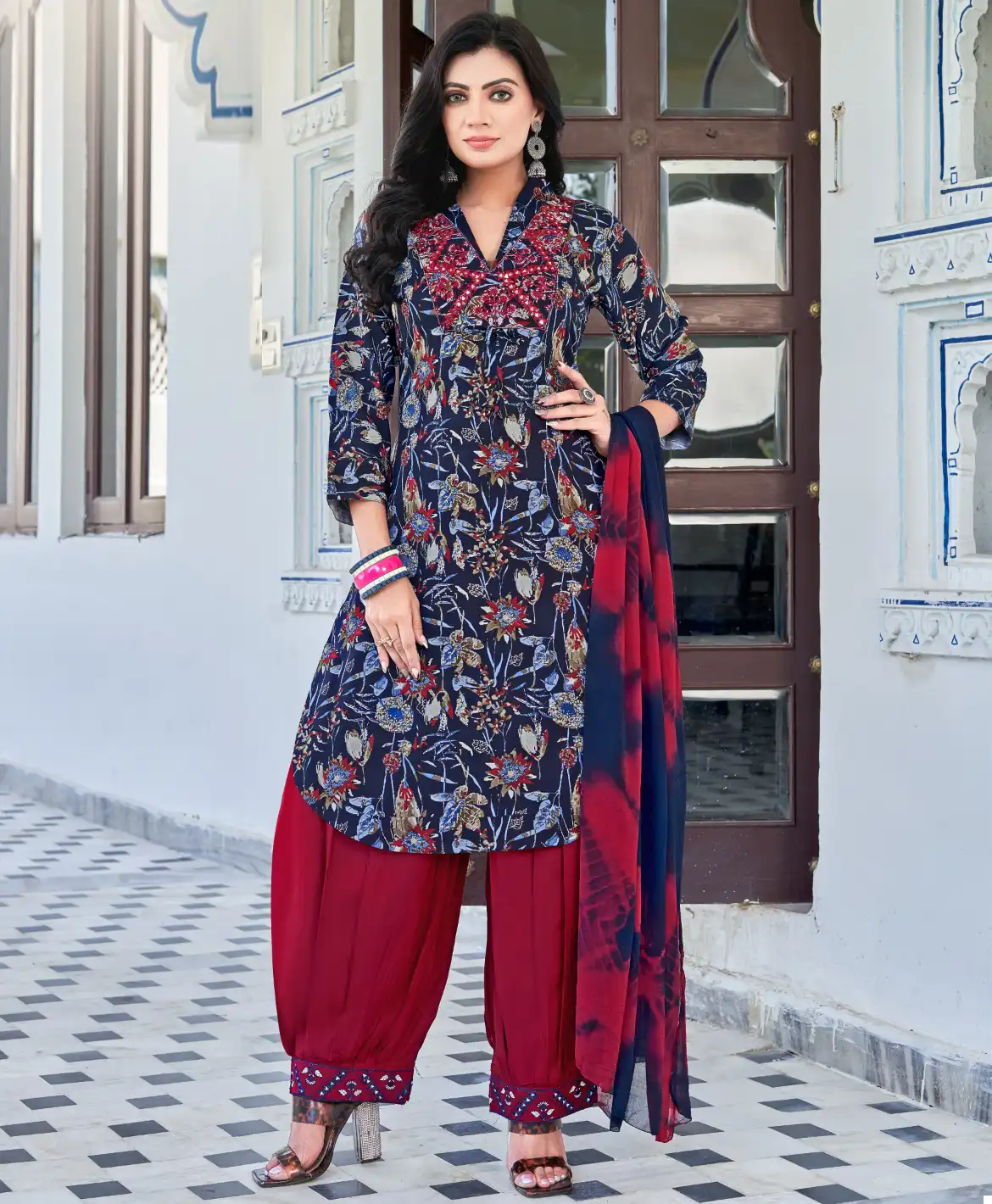 Master Blossom Vol 3 Heavy Rayon Wholesale Readymade Suits Catalog — Wholesale Salwar Suits, MPA wholesale from Surat — view 1