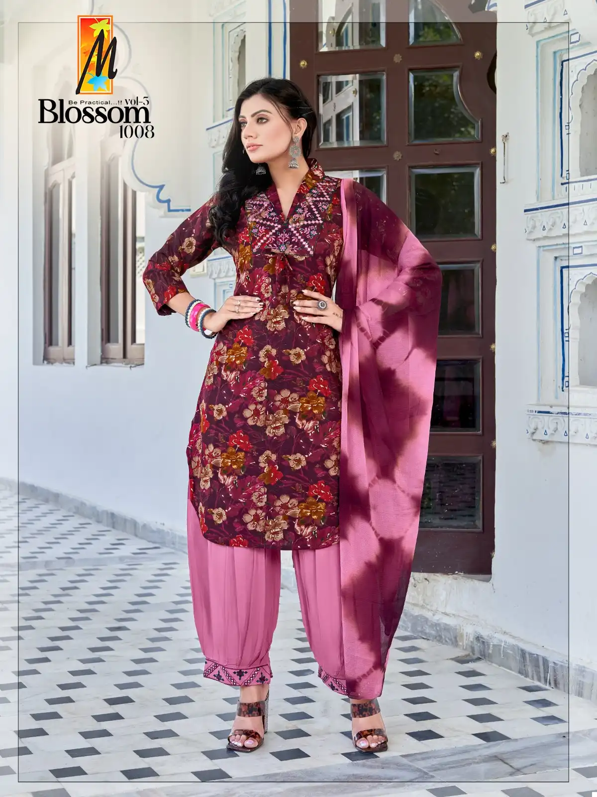 Master Blossom Vol 3 Heavy Rayon Wholesale Readymade Suits Catalog — Wholesale Salwar Suits, MPA wholesale from Surat - Gallery Image 7
