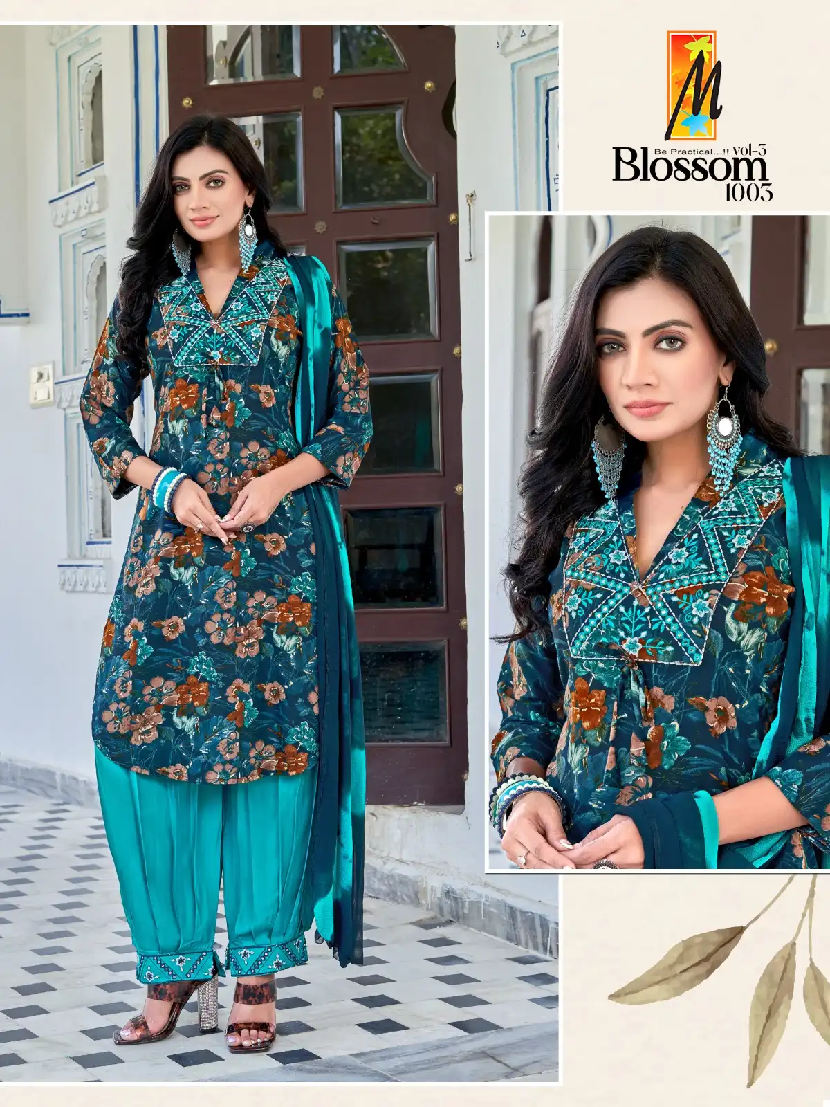Master Blossom Vol 3 Heavy Rayon Wholesale Readymade Suits Catalog — Wholesale Salwar Suits, MPA wholesale from Surat - Gallery Image 3