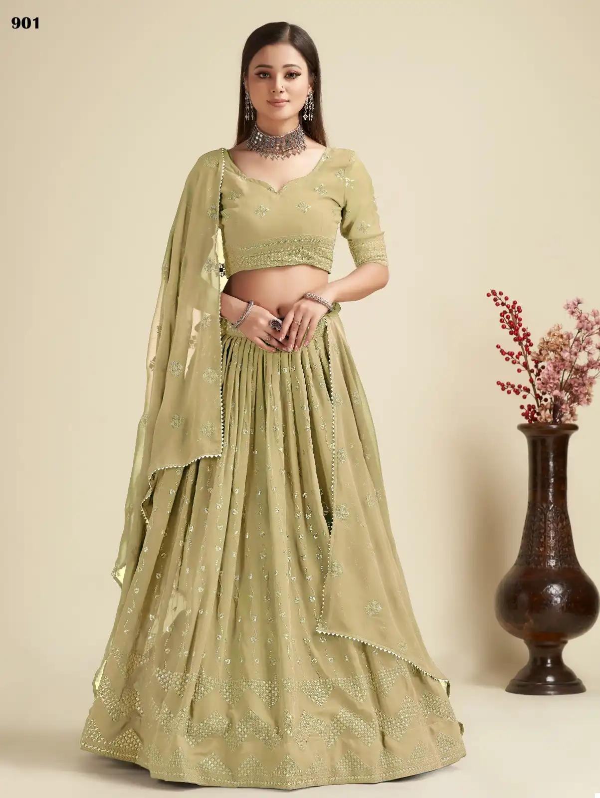 Beriston Bs Vol 09 Georgette Wholesale Lehenga — Wholesale Lehenga, MPA wholesale from Surat - Gallery Image 3