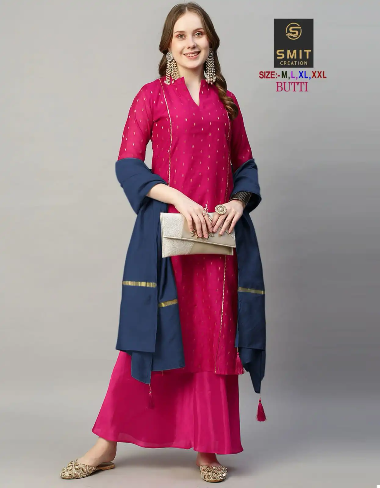 Poonam Designer Butti Modal Wholesale Fancy Readymade Salwar Suit Catalog — Wholesale Salwar Suits, MPA wholesale from Surat — view 1