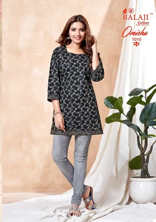 Balaji Omisha Vol-1 Cotton Wholesale Short Tops Catalog — Wholesale Kurtis, MPA wholesale from Surat — view 4