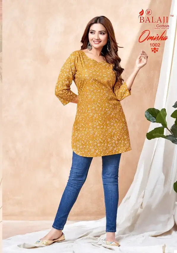 Balaji Omisha Vol-1 Cotton Wholesale Short Tops Catalog — Wholesale Kurtis, MPA wholesale from Surat — view 6