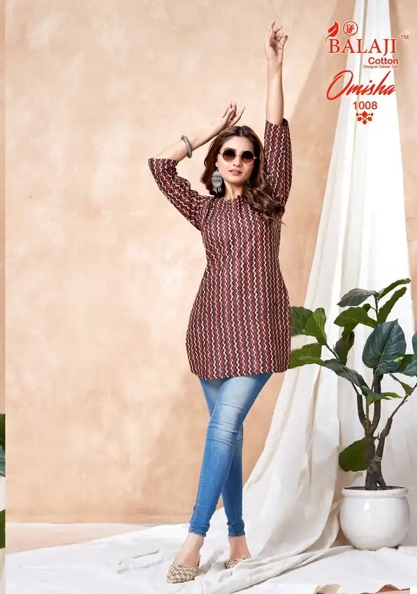 Balaji Omisha Vol-1 Cotton Wholesale Short Tops Catalog — Wholesale Kurtis, MPA wholesale from Surat — view 2