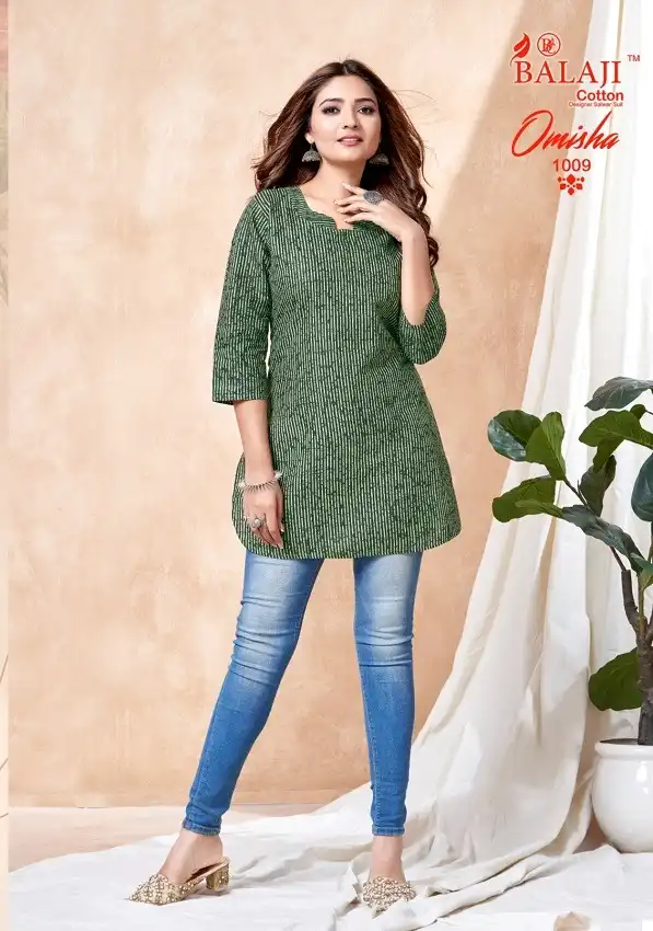 Balaji Omisha Vol-1 Cotton Wholesale Short Tops Catalog — Wholesale Kurtis, MPA wholesale from Surat — view 3