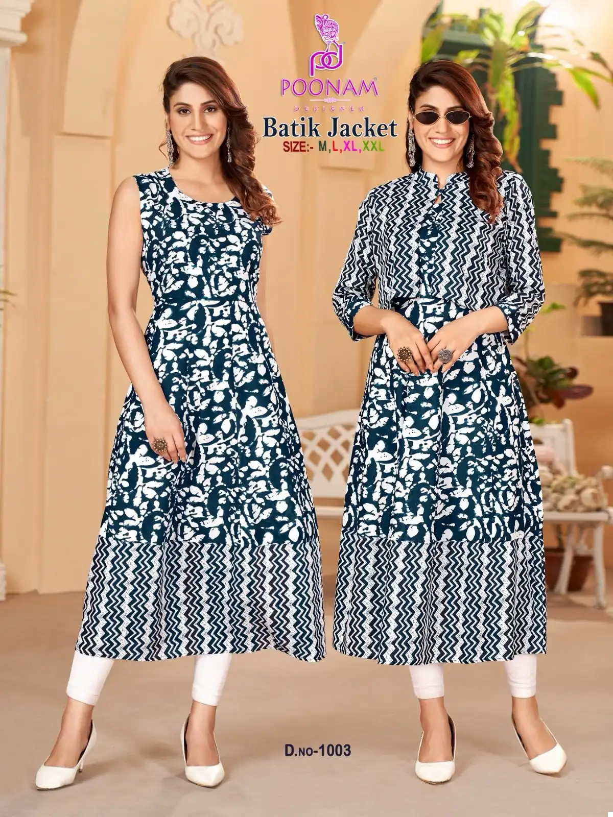 Poonam Designer Batik Jacket Pure Rayon Wholesale Fancy Top With Jacket Catalog — Wholesale Kurtis, MPA wholesale from Surat - Gallery Image 3