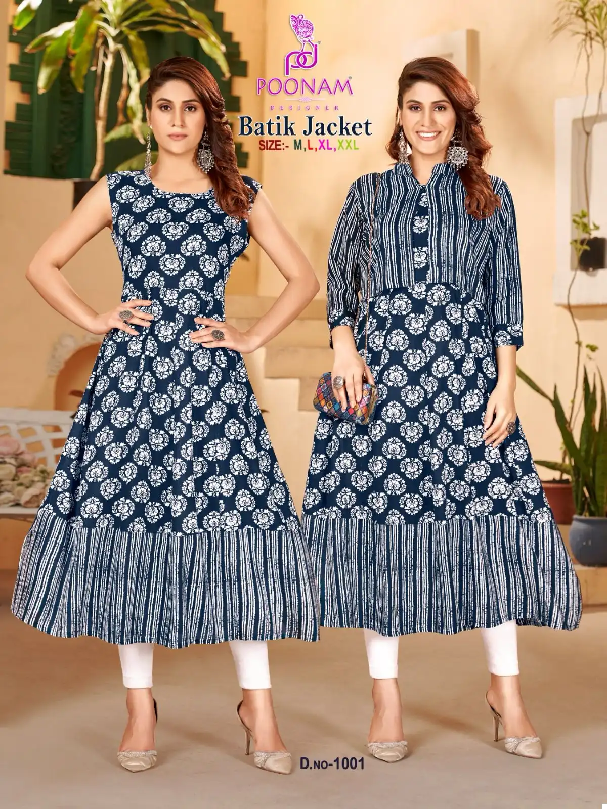 Poonam Designer Batik Jacket Pure Rayon Wholesale Fancy Top With Jacket Catalog — Wholesale Kurtis, MPA wholesale from Surat - Gallery Image 5