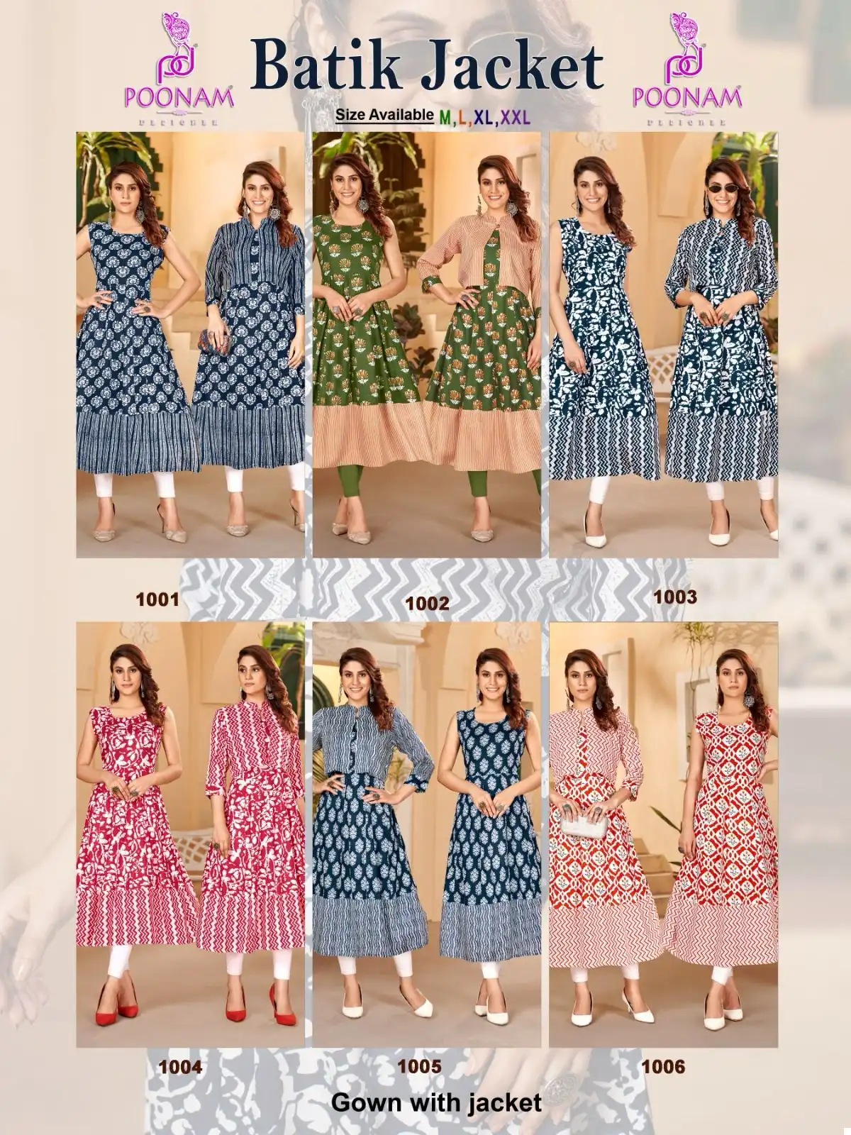 Poonam Designer Batik Jacket Pure Rayon Wholesale Fancy Top With Jacket Catalog — Wholesale Kurtis, MPA wholesale from Surat — view 7