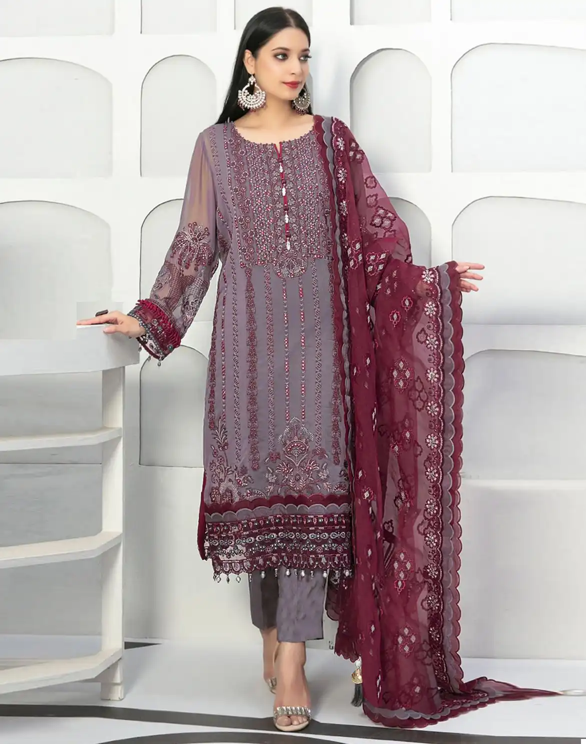 Fepic C-1318 Georgette Wholesale Pakistani Salwar Suit — Wholesale Salwar Suits, MPA wholesale from Surat — view 1
