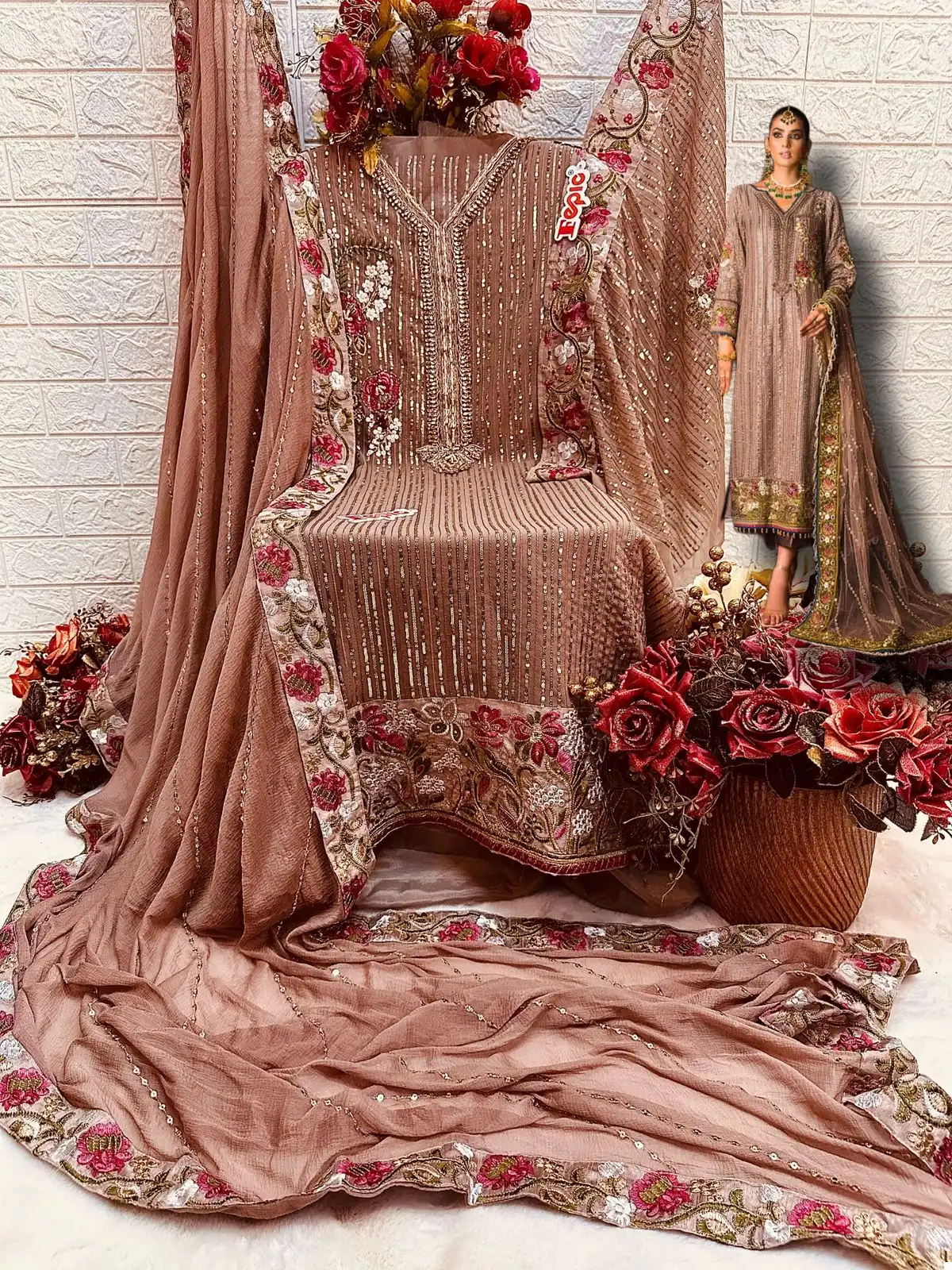 Fepic C 1358 Georgette Wholesale Designer Pakistani Salwar Suit — Wholesale Salwar Suits, MPA wholesale from Surat — view 2