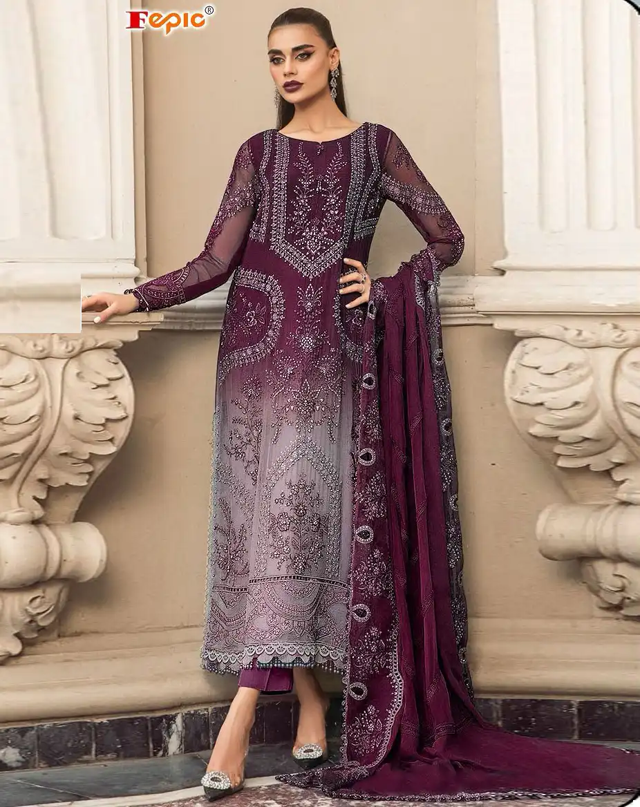 Fepic C 1648 B Organza Wholesale Designer Pakistani Salwar Suit — Wholesale Salwar Suits, MPA wholesale from Surat — view 1