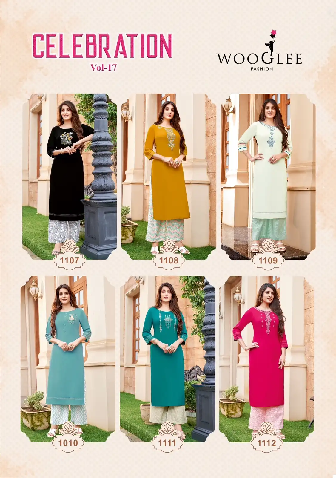 Wooglee Celebration Vol 17 Heavy Rayon Wholesale Kurti Bottom Catalog — Wholesale Kurtis, MPA wholesale from Surat — view 7