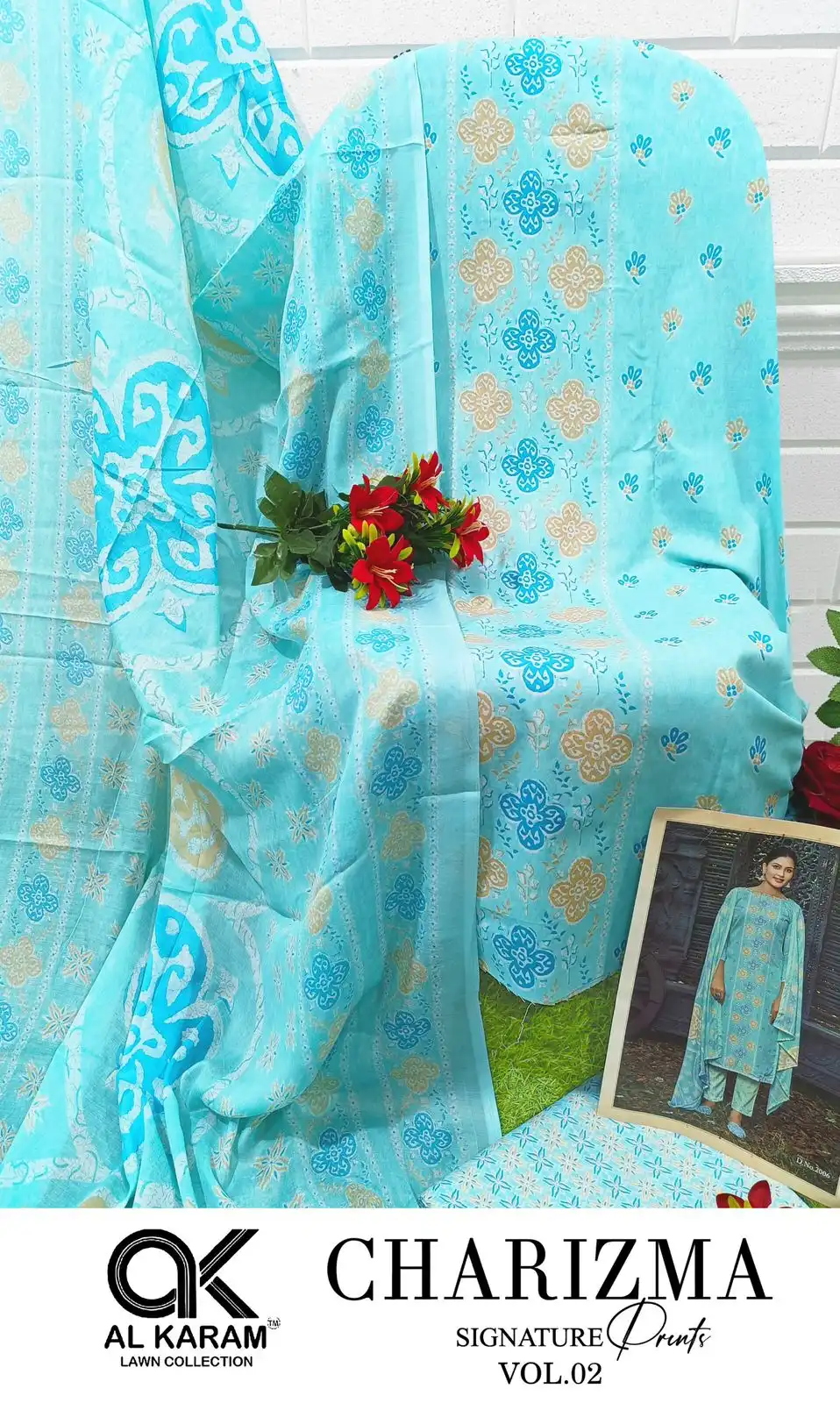 Al Karam Charizma Signature Print Vol 2 Cotton Wholesale Pakistani Salwar Suit Catalog — Wholesale Salwar Suits, Alkaram wholesale from Surat - Gallery Image 13