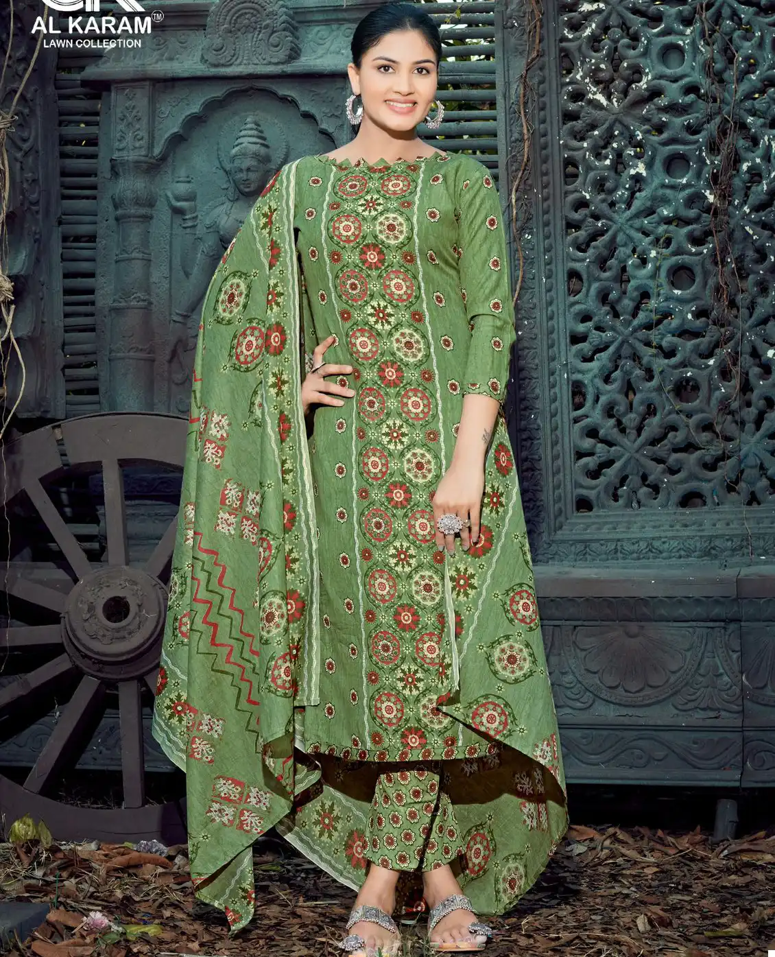 Al Karam Charizma Signature Print Vol 2 Cotton Wholesale Pakistani Salwar Suit Catalog — Wholesale Salwar Suits, Alkaram wholesale from Surat — view 1
