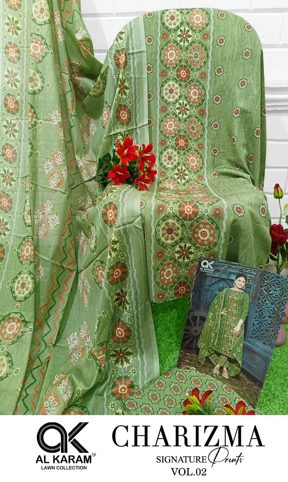 Al Karam Charizma Signature Print Vol 2 Cotton Wholesale Pakistani Salwar Suit Catalog — Wholesale Salwar Suits, Alkaram wholesale from Surat - Gallery Image 16