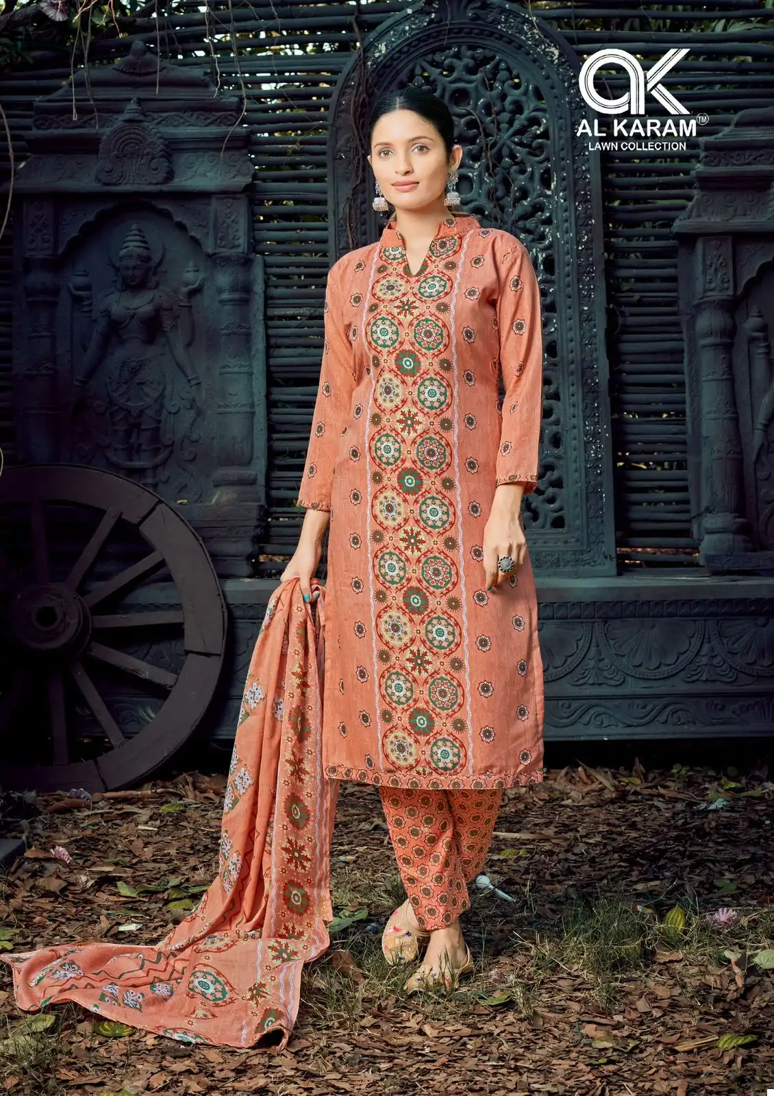 Al Karam Charizma Signature Print Vol 2 Cotton Wholesale Pakistani Salwar Suit Catalog — Wholesale Salwar Suits, Alkaram wholesale from Surat - Gallery Image 2
