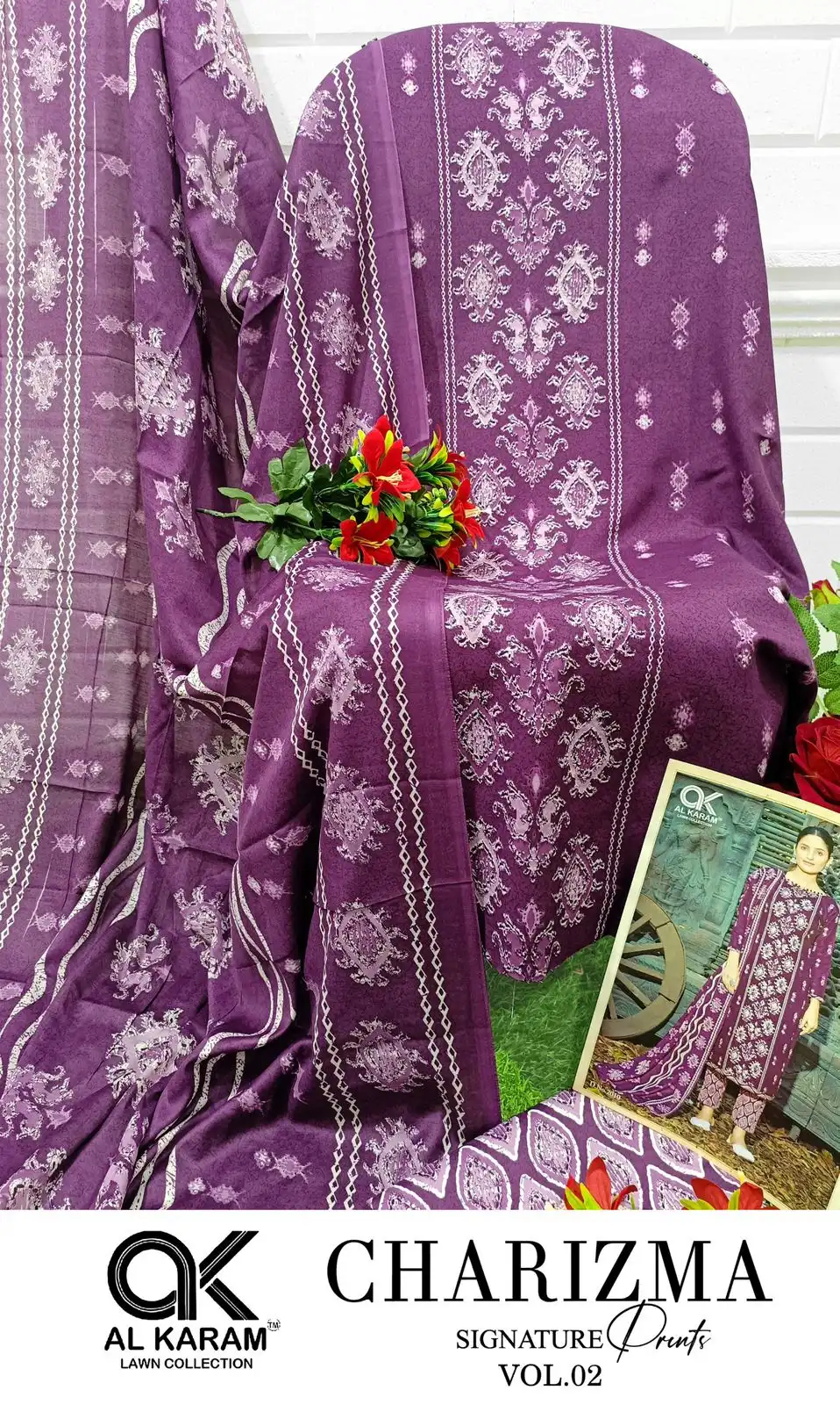 Al Karam Charizma Signature Print Vol 2 Cotton Wholesale Pakistani Salwar Suit Catalog — Wholesale Salwar Suits, Alkaram wholesale from Surat - Gallery Image 18