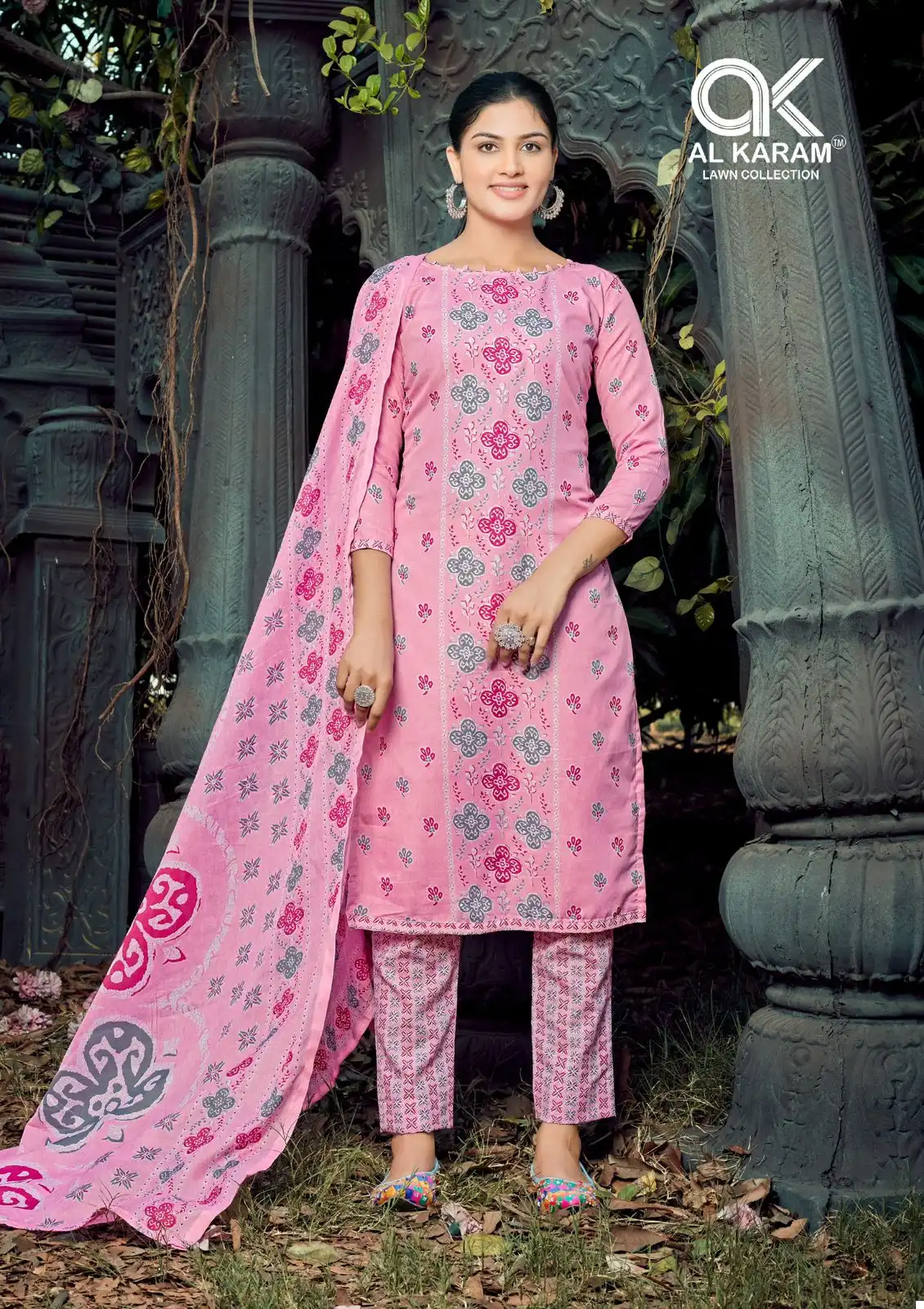 Al Karam Charizma Signature Print Vol 2 Cotton Wholesale Pakistani Salwar Suit Catalog — Wholesale Salwar Suits, Alkaram wholesale from Surat - Gallery Image 8