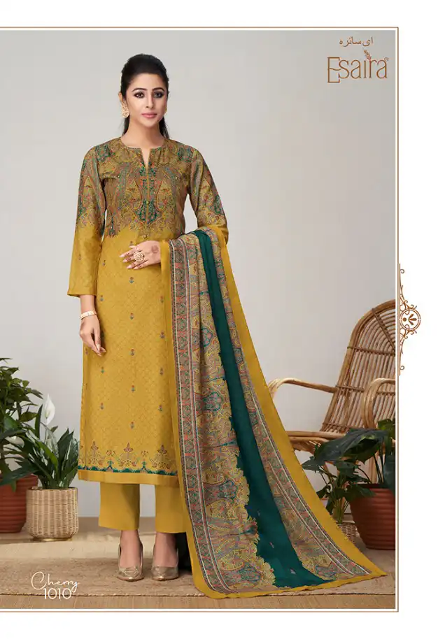 Esta Cherry Pashmina Wholesale Winter Wear Suits Catalog — Wholesale Salwar Suits, MPA wholesale from Surat - Gallery Image 4