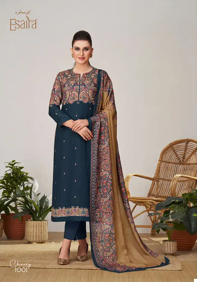 Esta Cherry Pashmina Wholesale Winter Wear Suits Catalog — Wholesale Salwar Suits, MPA wholesale from Surat - Gallery Image 6