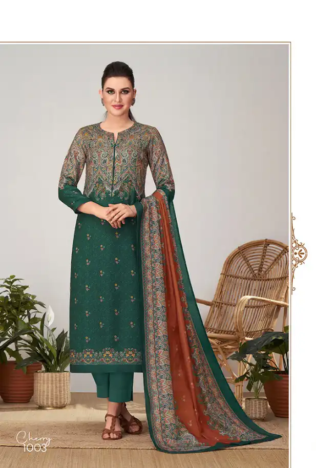 Esta Cherry Pashmina Wholesale Winter Wear Suits Catalog — Wholesale Salwar Suits, MPA wholesale from Surat - Gallery Image 8